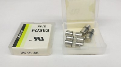 LITTELFUSE 301006   6 AMP  AUTOMOTIVE GLASS FUSES - 5 pcs