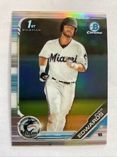 2019 Bowman Chrome Refractor EVAN EDWARDS 1st Bowman Los Angeles Angels #BDC-168