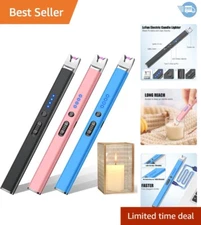 Compact 3-Pack Electric Lighters: USB Rechargeable, Windproof & Multi-Functional