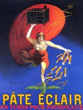 Pate Lightning Nouveau Decorative Poster. Fine Graphic Art Interior Design. 2580