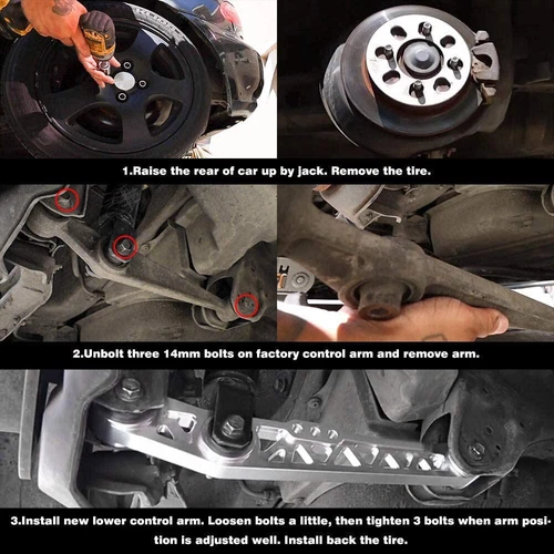 Silver Pair Rear Lower Control Arm for 88-95 Honda Civic CRX 94-01 Acura Integra - Picture 10 of 10