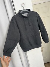 Vintage Sweater Size Small Points West Gray Pullover High Neck 90s