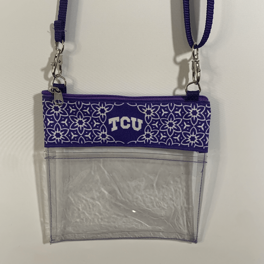 TCU Women's Adjustable Strap Clear Gameday Crossbody Bag purple Size