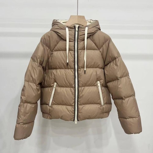 Womens Autumn/Winter New Placket Goose Down Hooded Jacket for Brunello Cucinelli - Picture 22 of 22