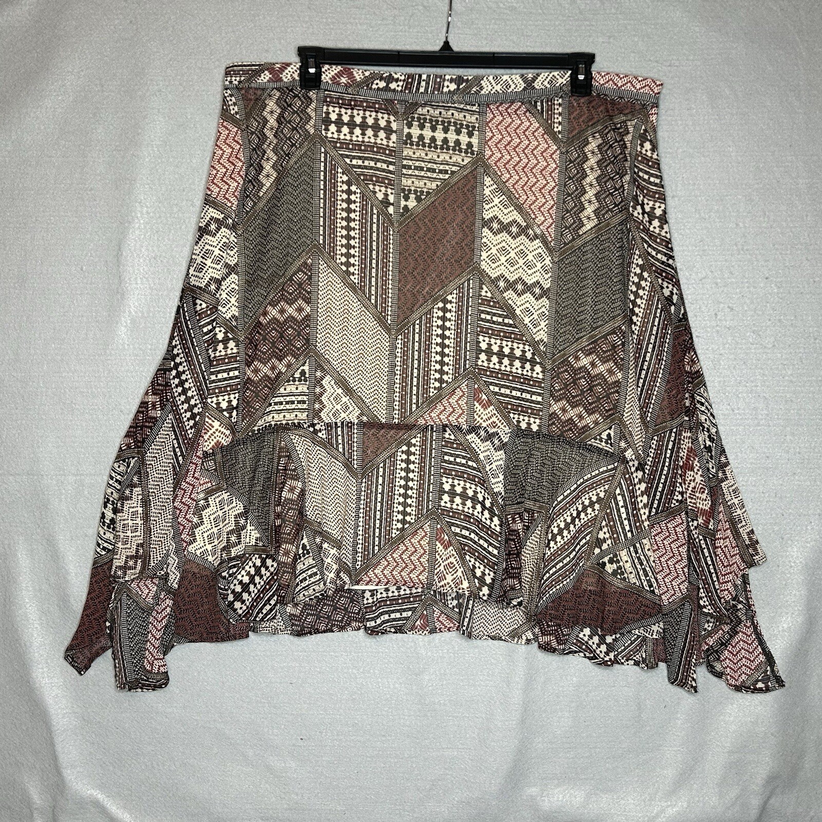 Vintage Catherines Brown Patchwork Fully Lined El… - image 3