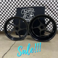 CLEARANCE! 300 FAT TIRE SOLID BLACK JEDI WHEELS 99-24 SUZUKI HAYABUSA