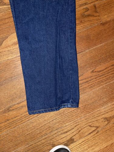 Union Line blaue Jeans 34 x 30 hergestellt in den USA 100 % Baumwolle Arbeit Farm Ranch Freizeitausrüstung - Bild 3 von 15