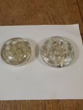 2 Vintage 11 Hole Crystal Clear Glass Flower Arrangement Floral Frogs