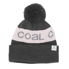Coal Headwear THE TEAM Unisex Acrylic Pom Beanie Charcoal Stripe Pink NEW