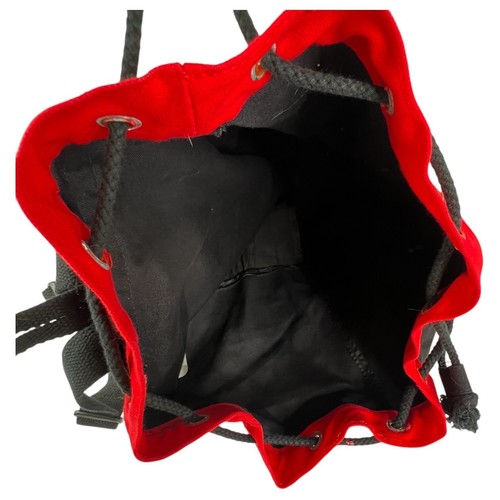 Disney Mickey Mouse Black Red Drawstring Backpack Side Pockets Adjustable Strap - Picture 7 of 7