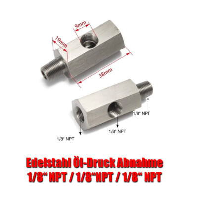 Y - GEWINDE EDELSTAHL ADAPTER 1/8'' NPT ÖLDRUCK GEBER 1/8''-27 NPT für AUDI VW