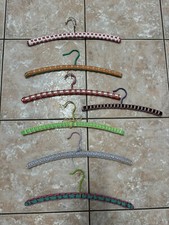 Vintage 70  s Tubing Plastic Coat Hangers X 7 Retro Wardrobe Clothes