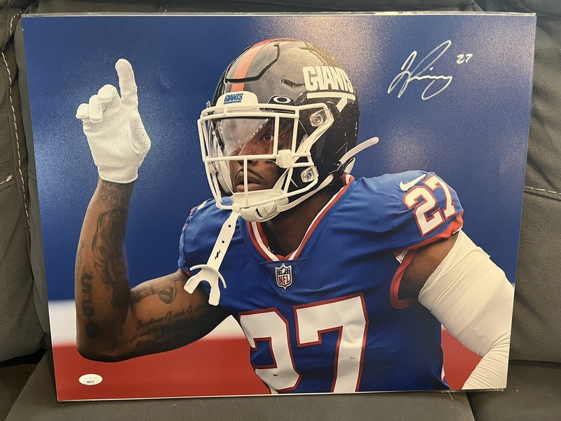 New York Giants Jason Pinnock Signed 16x20” Photo JSA COA Jets Football Jersey