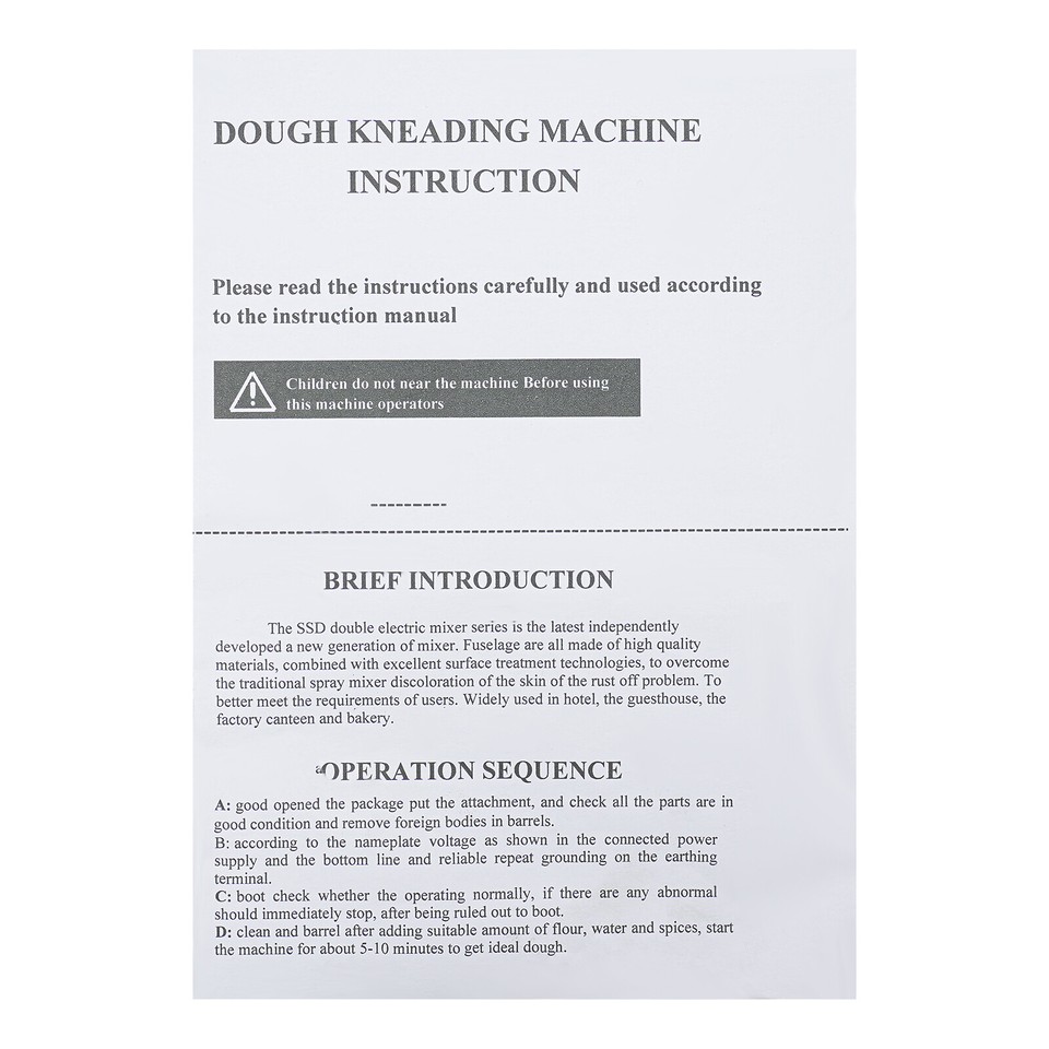 Dough Kneading Machine Food Mixer Commercial Dough Mixer 750W Flour