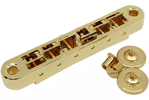 Pinnacle Locking Aluminum TOM Nashville Bridge, for SAE 6-32 posts - Gold