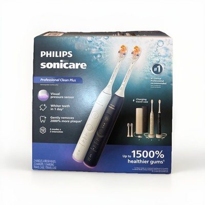 Philips Sonicare Professional Clean+ Rechargeable Electric Toothbrush 2* Read！