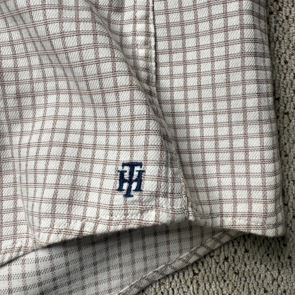 Camisa de vestir Tommy Hilfiger a cuadros manga larga con botones talla 16 Foto 4 de 4