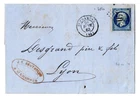 France (1863) - Folded Letter St. Chamond to Lyon 20c Napoleon