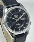 Vintage Seiko 5 Black Dial Day-Date Automatic Movement No.7009A Men Wrist Watch