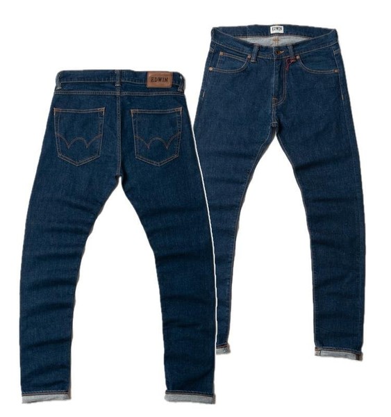 Men Edwin Jeans Navy Elastane 30 / S / 44