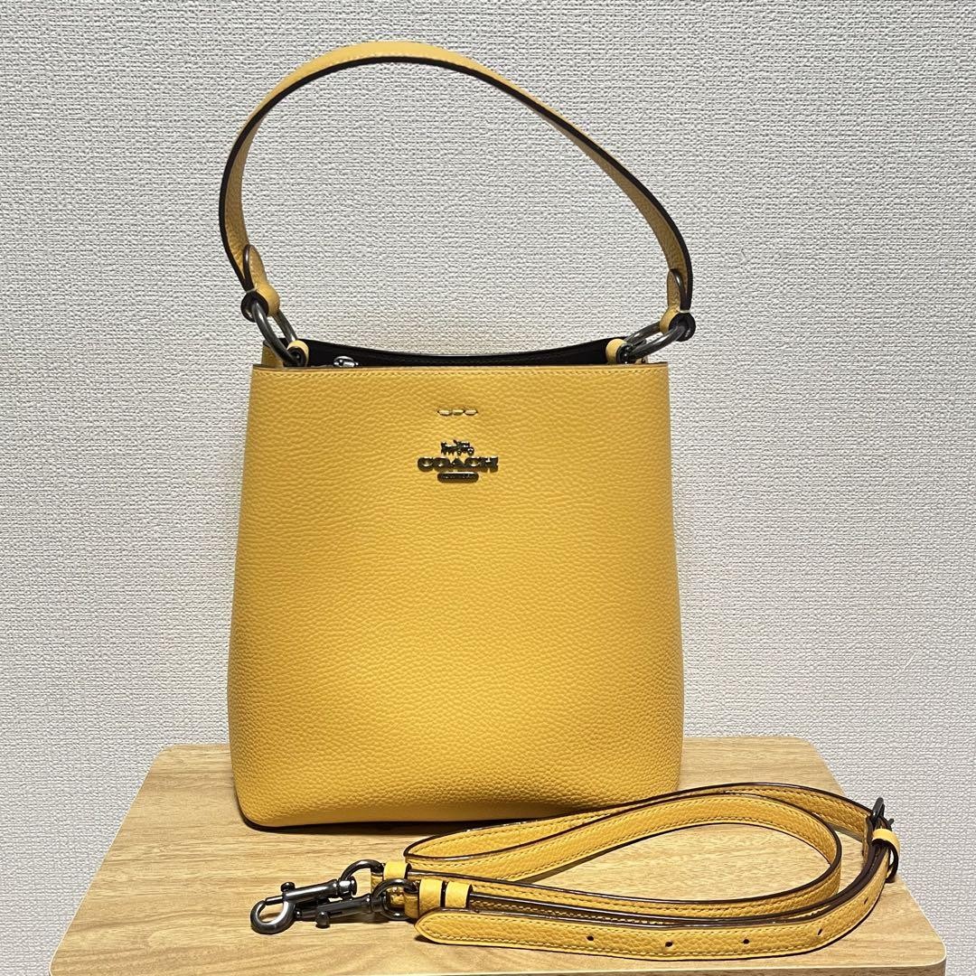 Coach Leather 2-Way Shoulder Bag in Classic Black m4_0612