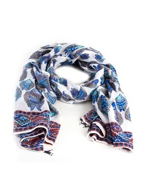 Roberta Roller Rabbit Damen Baumwollschal Dipson Scarf One Size Royal Blue