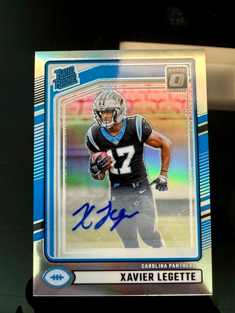 2024 Panini Donruss - Rated Rookie Xavier Legette #323 Optic Preview Autographs