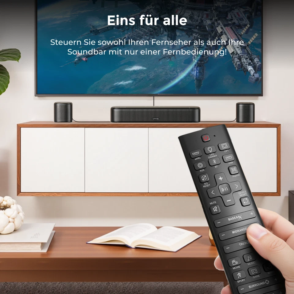 ULTIMEA 7.1CH Soundbar für TV, Dolby Atmos Surround Sound System mit Subwoofer - Bild 3 von 4