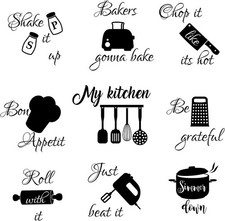 Funny kitchen quote vinyl wall decals