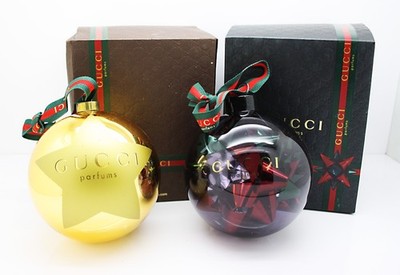 Gucci, Paar Weihnachtskugeln, Neu Vintage