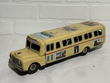 Daiya Tin Friction Around The World Bus Litho 13” Long Made in Japan RARE Lot A