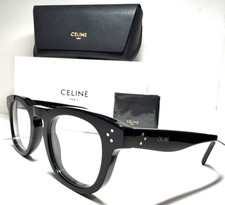 NEW CELINE PARIS BOLD 3 DOTS CL50049I 001 SHINY BLACK AUTHENTIC EYEGLASSES 51-24