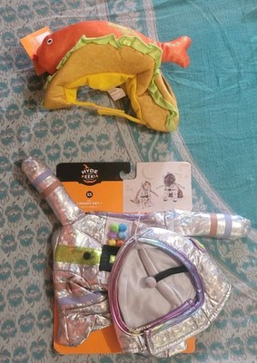 Adorable NIP Hide N Eek Pet Costume Robot Cat/Small Dog And Cat Fish Taco Hat