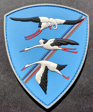 Patch Gomme1. Groupe de Chasse 1/2 Cigognes. Blason GC 1/2 Cigognes. Mirage 2000