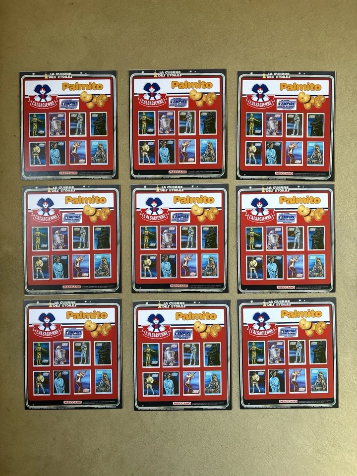 french meccano star wars la guerre des etoiles Lot de 9 Blisters Palmito Papou - Photo 2/2