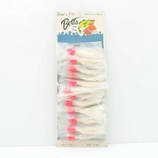 Betts Don's Fly Hair Jig Bass Fishing Lures Dealer Card 12Pk Pink White 3/8oz