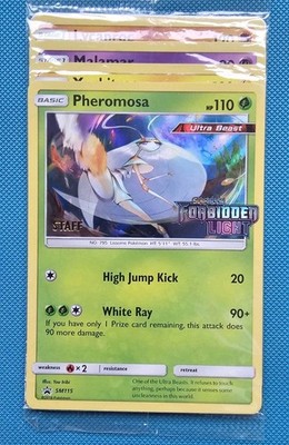 Forbidden Light SEALED STAFF Stamped Prerelease Promos Set SM 115/116/117/118