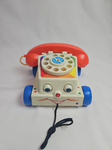FISHER PRICE CHATTER PHONE 2009 PULL TOY VINTAGE RETRO TELEPHONE MODEL