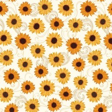 Feline Drive Fabric GATHER TOGETHER Sunflower Dance Cream Fat Quarter 18x22 FQ