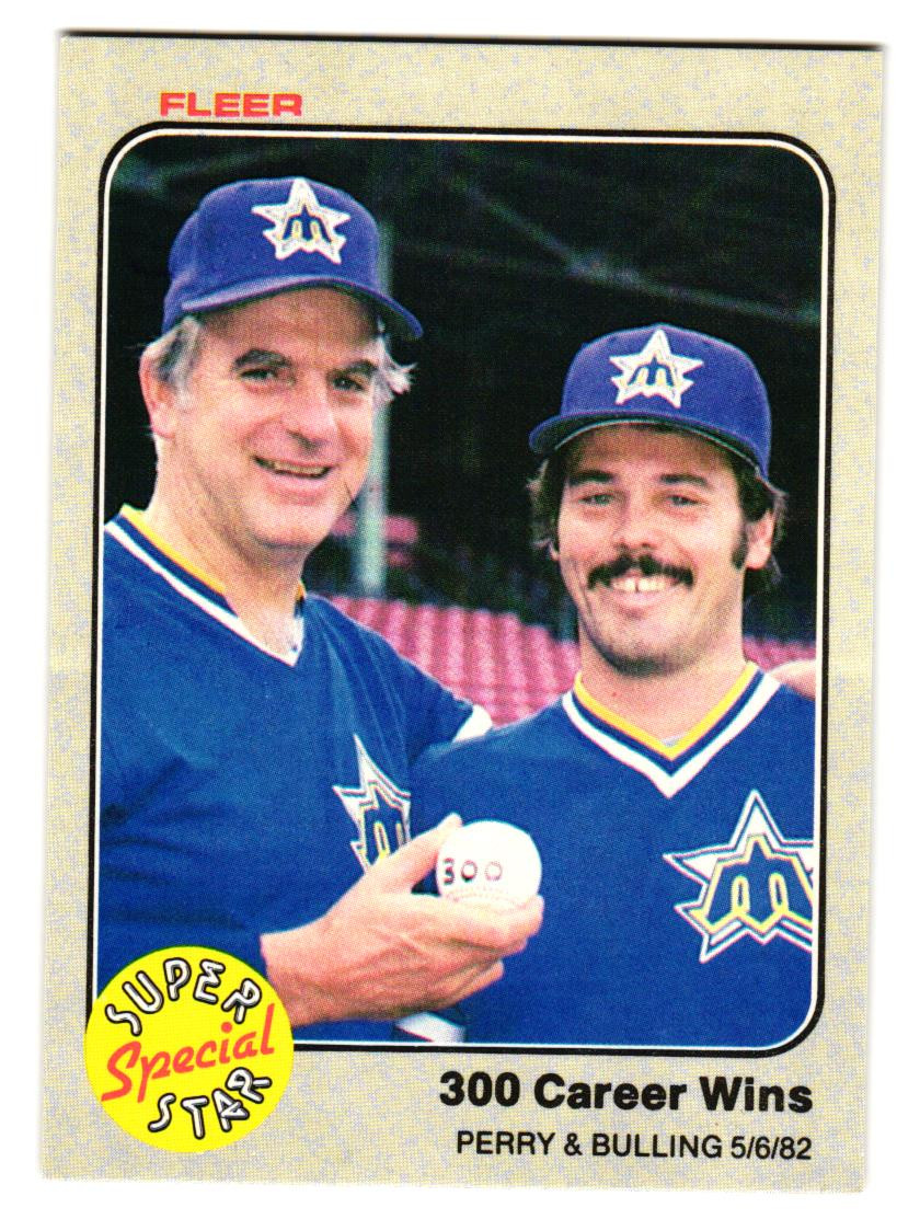 1983 Fleer - 300 Career Wins Gaylord Perry, Terry Bulling #630 Mariners HOF