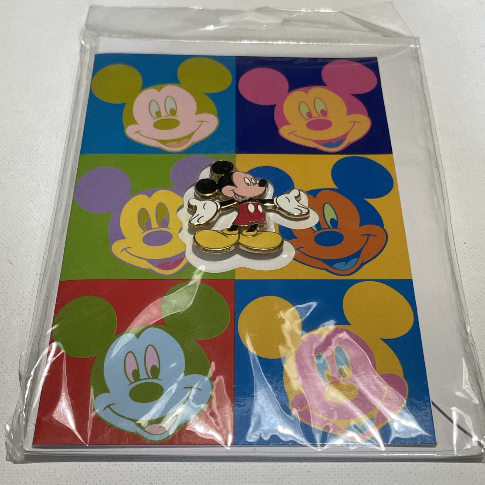Disney Mickey Mouse Greeting Card & Pin