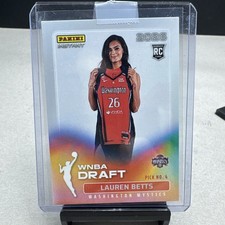 2026 Panini Instant WNBA Draft #2 Lauren Betts Washington Mystics RC Rookie Card