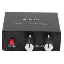 2 Channel Sound Amplifier 1 Input 2 Output 3.5mm Independent Control Stereo GMAP