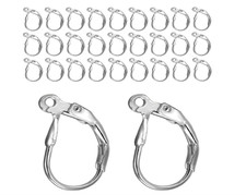 BEADNOVA Stainless Steel Leverback Earring Hooks 100pcs French Ear Wire Lever Ba