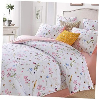  Farmhouse Floral Bedding Set Bee and Flower Bedding 3 pcs Twin Flower and Bee