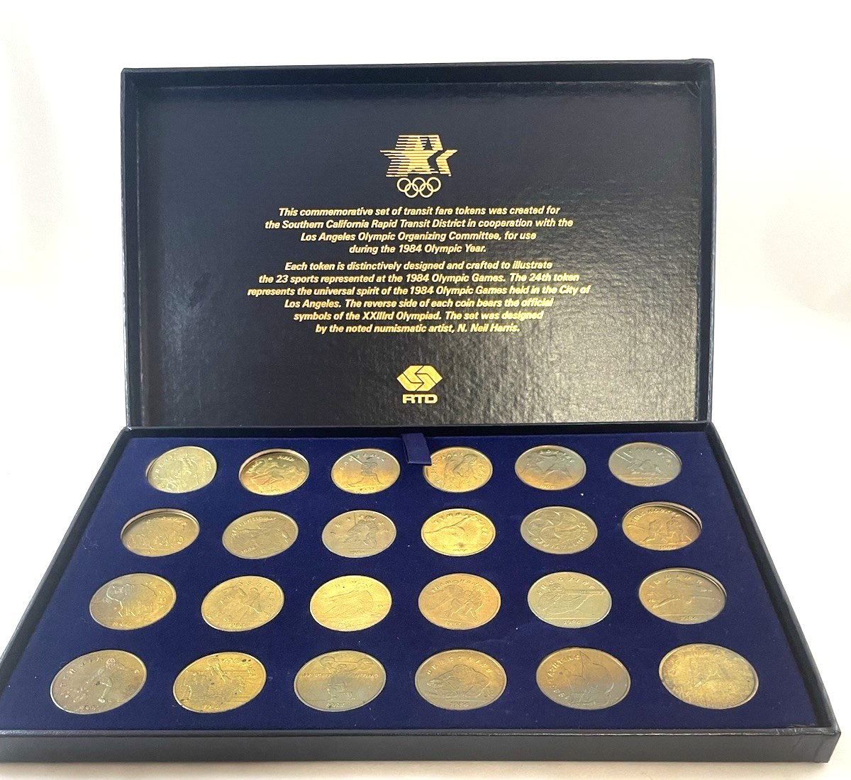 Commemorative 1984 Los Angeles Olympic Set of Transit Fare Tokens