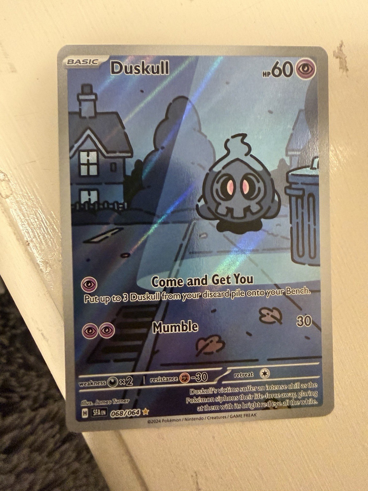 Pokémon TCG Duskull Illustration Rare Card 068/064 Shrouded Fable NM/M Condition