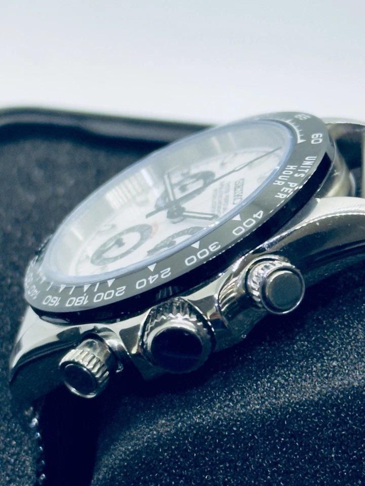 NEW Seiko VK63 Custom MOD Panda Daytona Meca-Quartz Chronograph Watch - Image 2 of 4