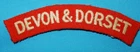 WW2 ERA DEVON & DORSET REGIMENT SHOULDER TITLE PATCH GENUINE MILITARY BADGE