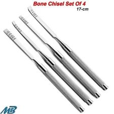 Dental Chisels Surgical Ridge Straight & Curved Bone Splitting Extraction Set CE